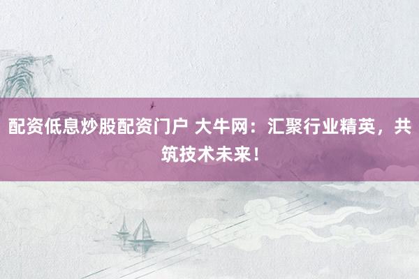 配資低息炒股配資門戶 大牛網(wǎng)：匯聚行業(yè)精英，共筑技術未來！