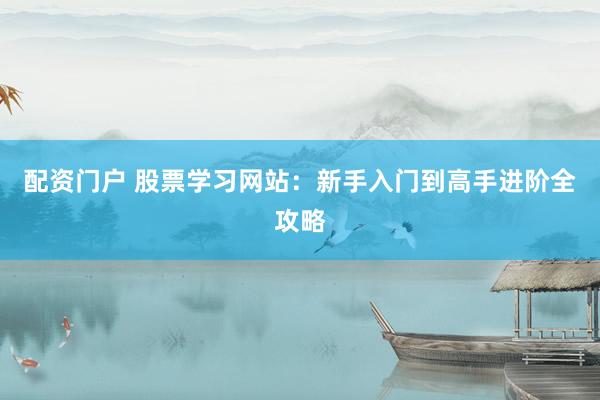 配資門戶 股票學(xué)習(xí)網(wǎng)站：新手入門到高手進(jìn)階全攻略