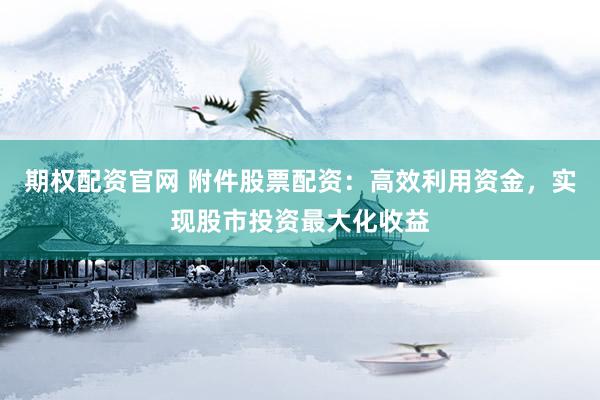 期權(quán)配資官網(wǎng) 附件股票配資：高效利用資金，實現(xiàn)股市投資最大化收益
