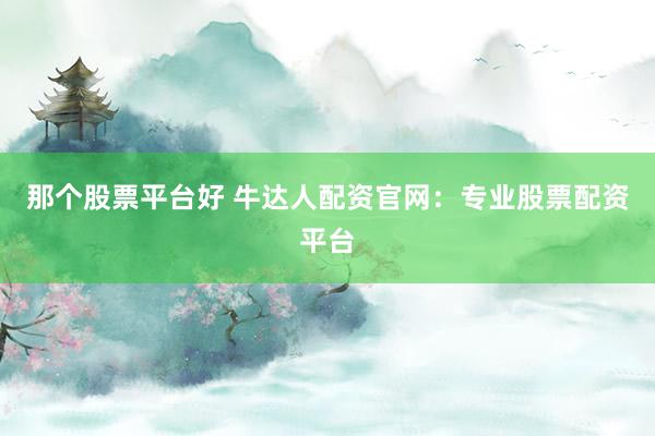 那個股票平臺好 牛達(dá)人配資官網(wǎng)：專業(yè)股票配資平臺